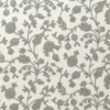 black-grey botanical embroideried fabric from Fibre Naturelle