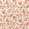 orange botanical embroideried fabric from Fibre Naturelle