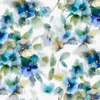 blue botanical cotton fabric from Fibre Naturelle
