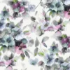 purple botanical cotton fabric from Fibre Naturelle
