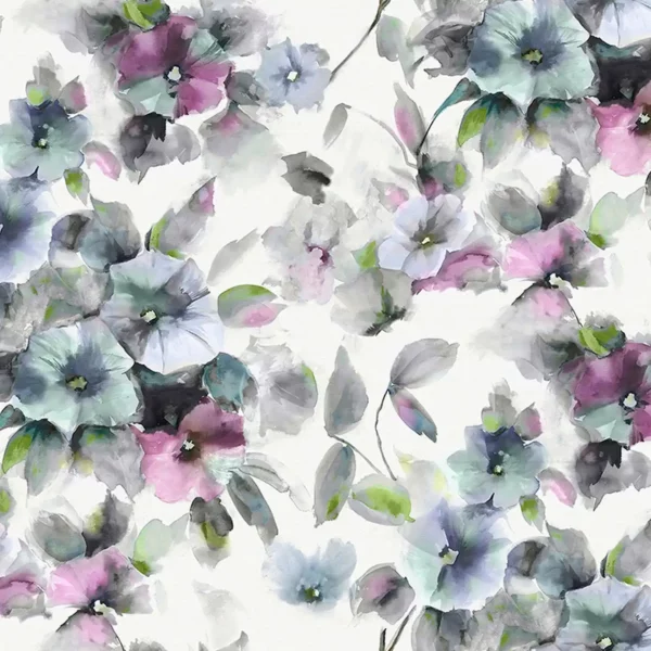 Hawaii Fabric - Waikiki by purple botanical cotton fabric from Fibre Naturelle