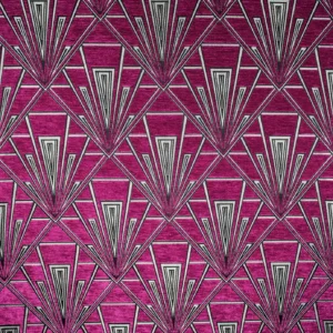 purple geometric velvet-chenille fabric from Fibre Naturelle