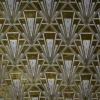 yellow geometric velvet-chenille fabric from Fibre Naturelle