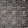 black-grey geometric velvet-chenille fabric from Fibre Naturelle