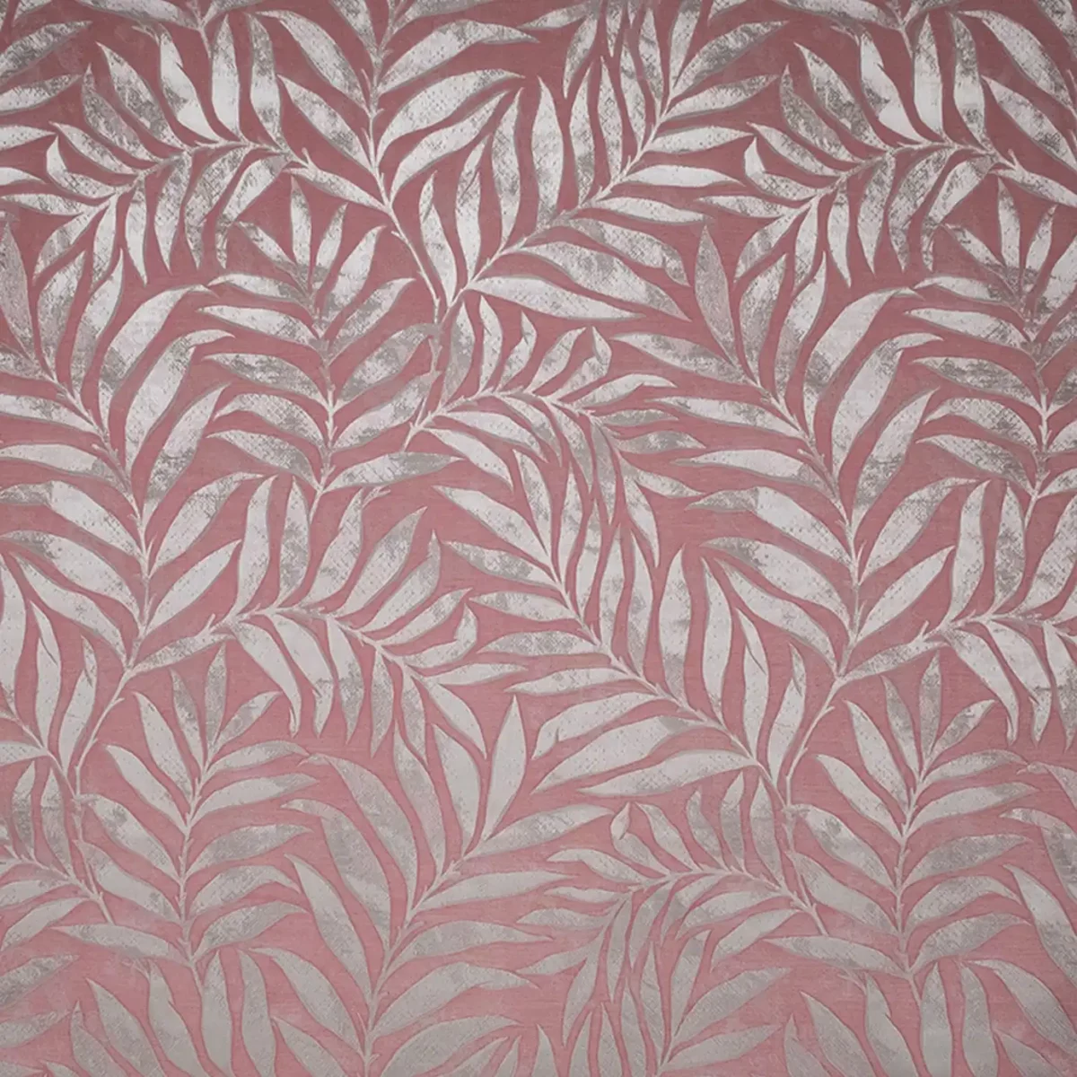 Ella Fabric - Dusky Pink by pink botanical jacquard fabric from Fibre Naturelle
