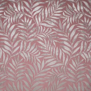 pink botanical jacquard fabric from Fibre Naturelle