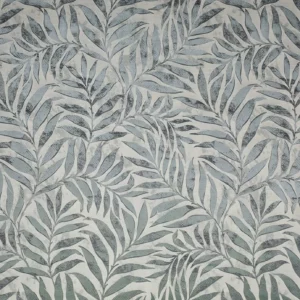 black-grey botanical jacquard fabric from Fibre Naturelle