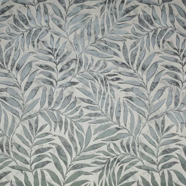 Ella Fabric - Graphite by black-grey botanical jacquard fabric from Fibre Naturelle