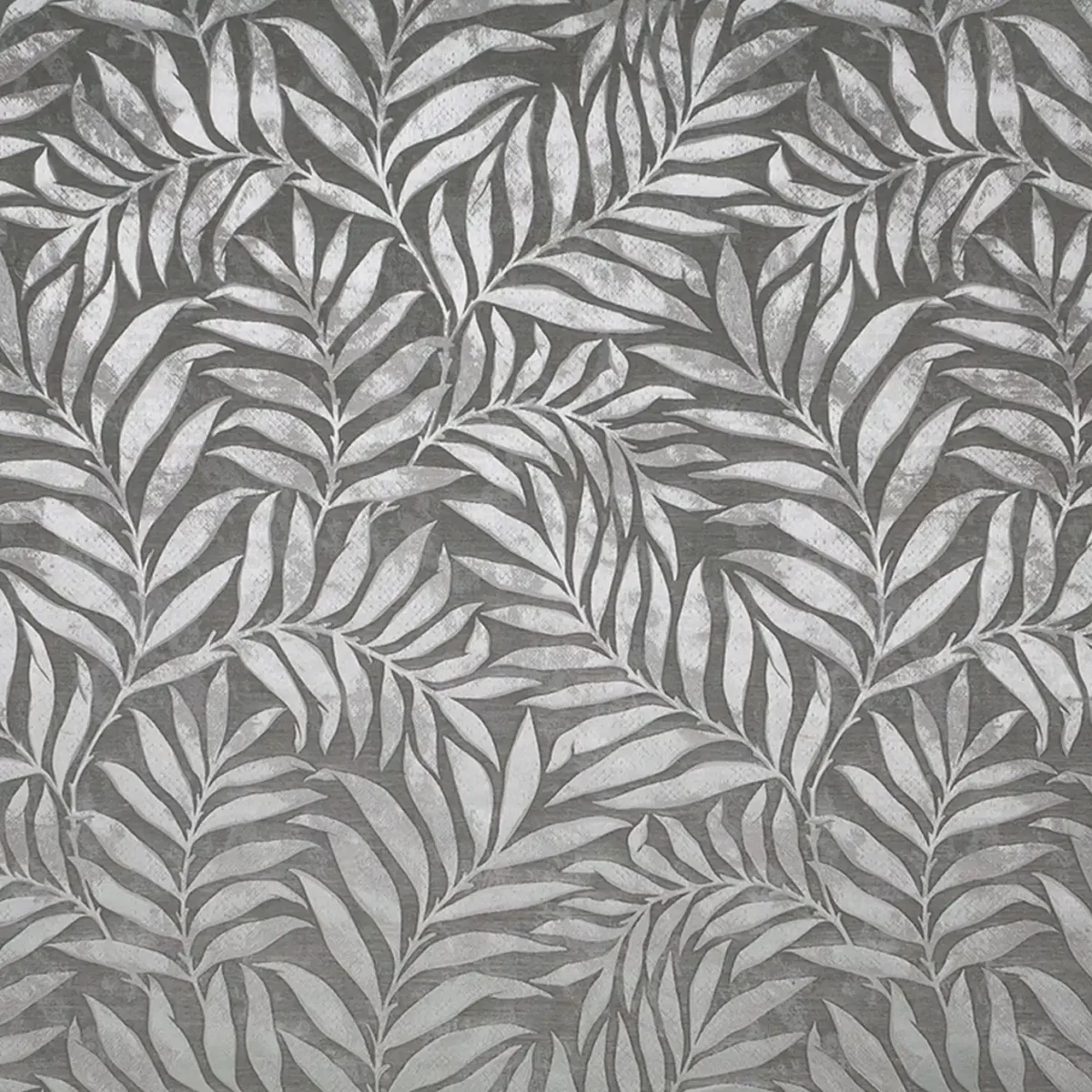 Ella Fabric - Charcoal by black-grey botanical jacquard fabric from Fibre Naturelle