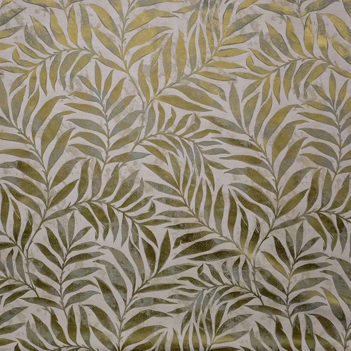 Ella Fabric - Thyme by yellow botanical jacquard fabric from Fibre Naturelle