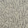 black-grey botanical embroideried fabric from Fibre Naturelle