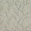 black-grey botanical embroideried fabric from Fibre Naturelle