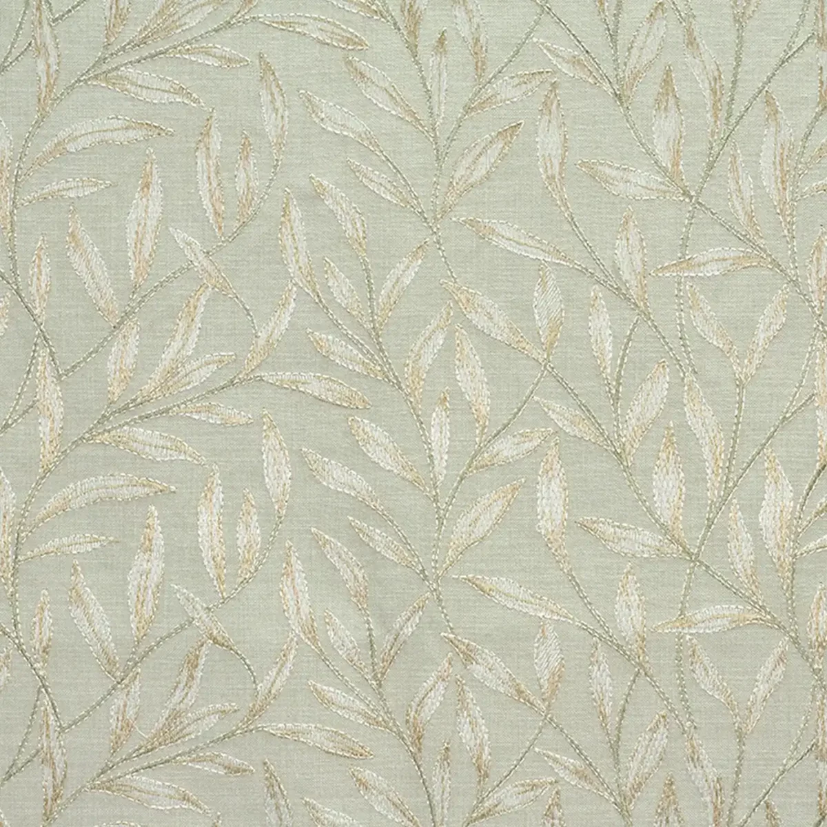 Fontaine Fabric - Linen by neutral botanical embroideried fabric from Fibre Naturelle