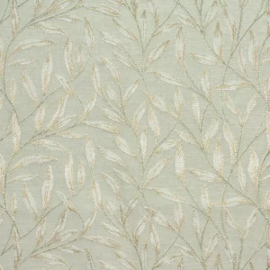 neutral botanical embroideried fabric from Fibre Naturelle