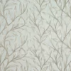 white botanical embroideried fabric from Fibre Naturelle