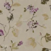 black-grey botanical embroideried fabric from Fibre Naturelle