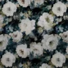 blue botanical cotton fabric from Fibre Naturelle