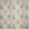 black-grey botanical jacquard fabric from Fibre Naturelle
