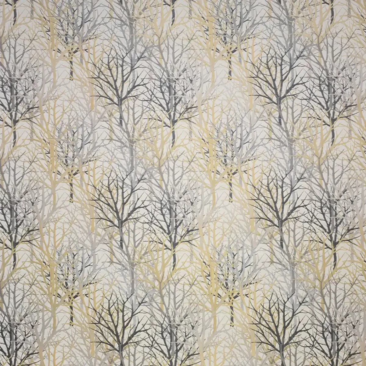 Bolderwood Fabric - Rufus by black-grey botanical jacquard fabric from Fibre Naturelle