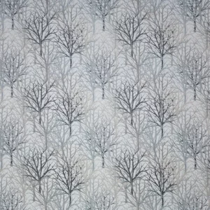 blue botanical jacquard fabric from Fibre Naturelle