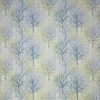 blue botanical jacquard fabric from Fibre Naturelle