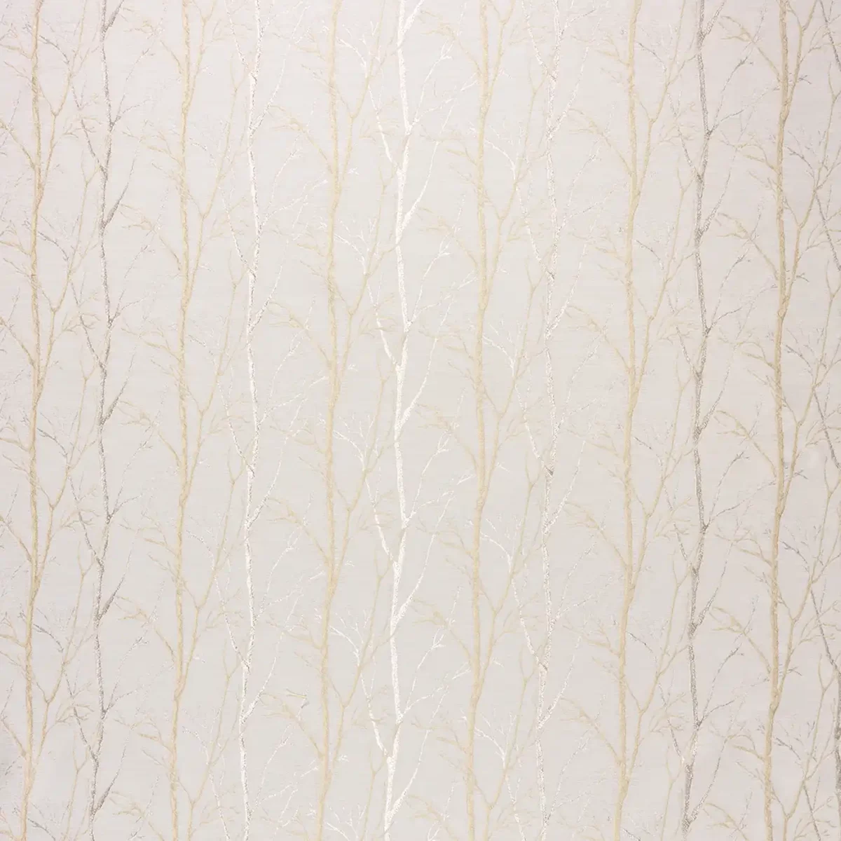Burley Fabric - Straw by yellow botanical embroideried fabric from Fibre Naturelle