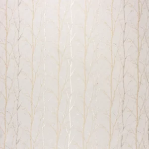 yellow botanical embroideried fabric from Fibre Naturelle