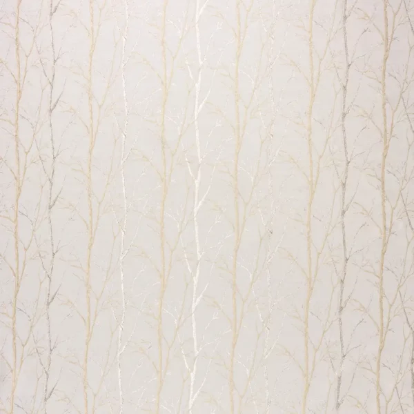 Burley Fabric - Straw by yellow botanical embroideried fabric from Fibre Naturelle