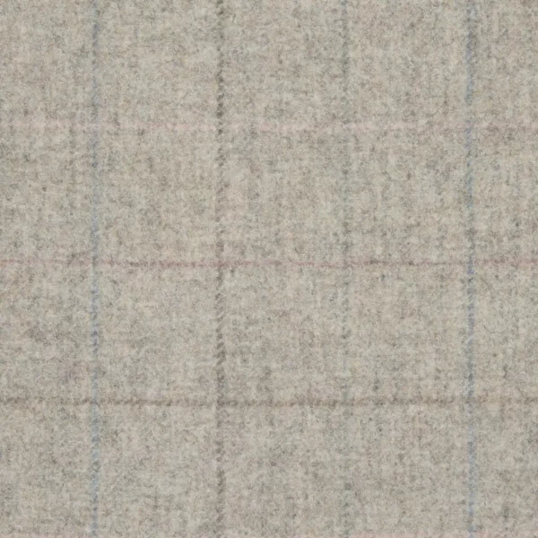 Multipane Fabric - Sandstone by black-grey checked woolen fabric from Abraham Moon & Sons