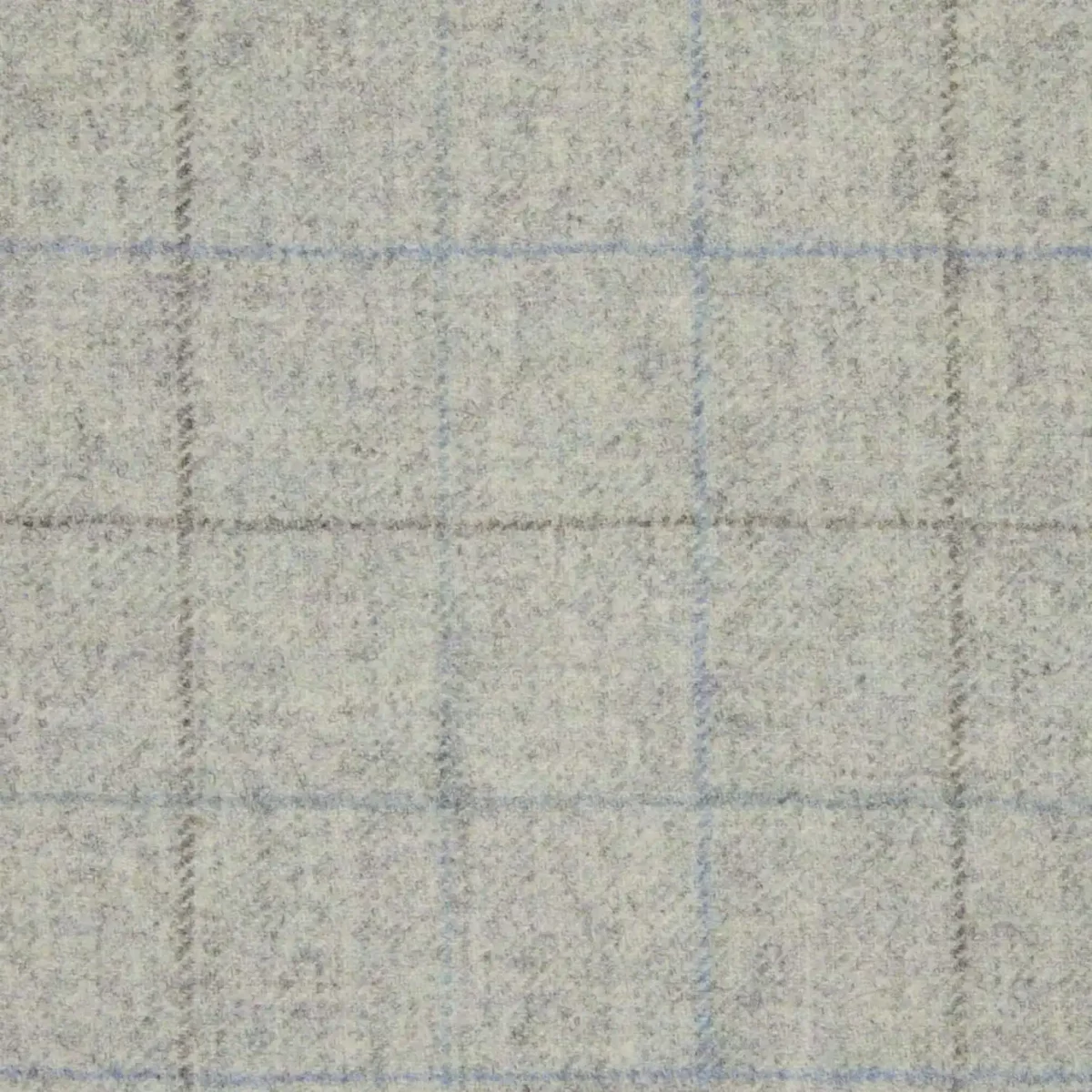 Multipane Fabric - Slate by black-grey checked woolen fabric from Abraham Moon & Sons