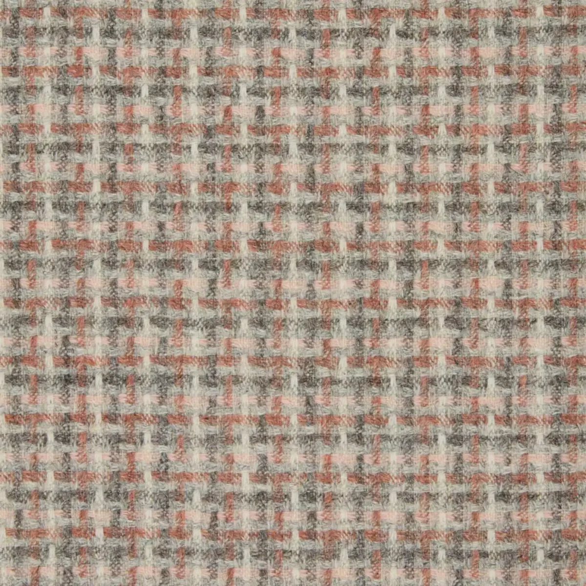 Villa Fabric - Sandstone by black-grey checked woolen fabric from Abraham Moon & Sons