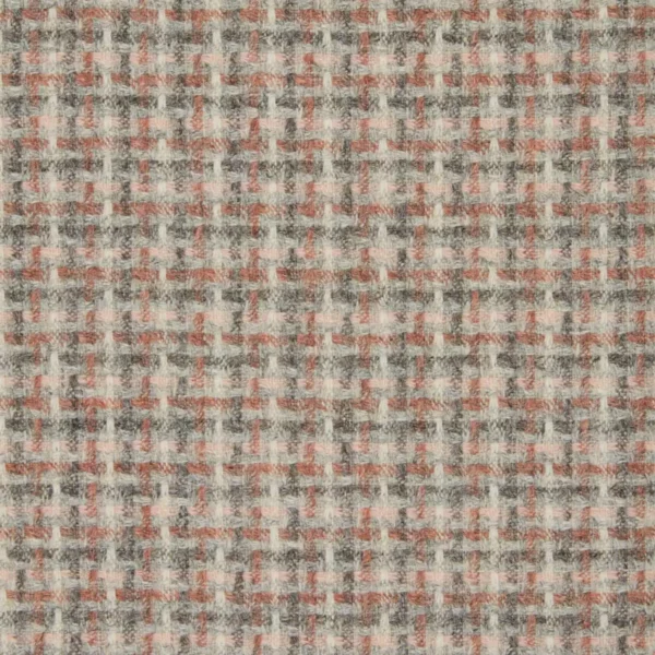 Villa Fabric - Sandstone by black-grey checked woolen fabric from Abraham Moon & Sons