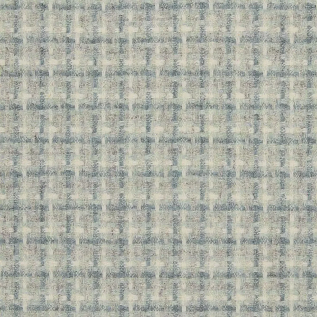 Villa Fabric - Slate by blue checked woolen fabric from Abraham Moon & Sons