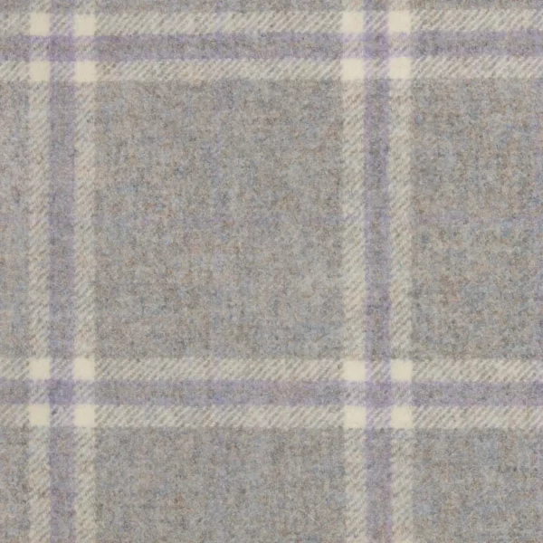 Windowpane Fabric - Marble by black-grey checked woolen fabric from Abraham Moon & Sons