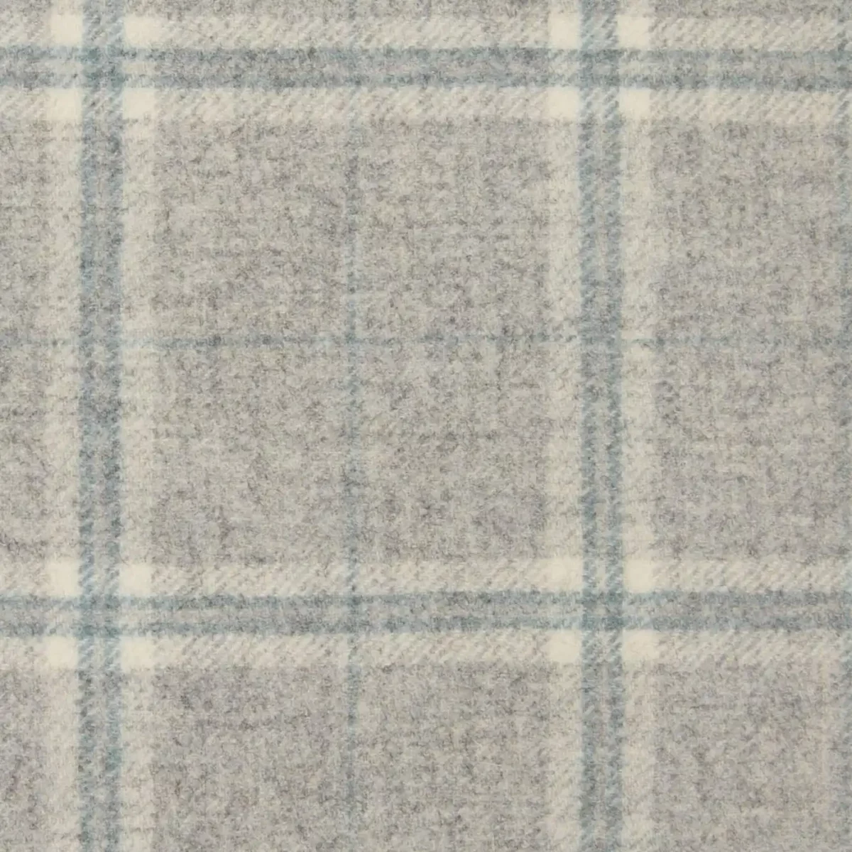 Windowpane Fabric - Slate by black-grey checked woolen fabric from Abraham Moon & Sons