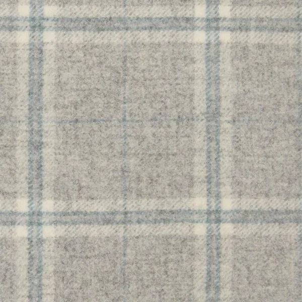 Windowpane Fabric - Slate by black-grey checked woolen fabric from Abraham Moon & Sons