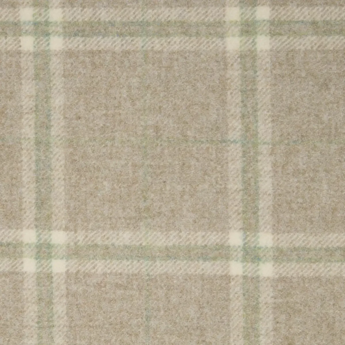 Windowpane Fabric - Travertine by black-grey checked woolen fabric from Abraham Moon & Sons