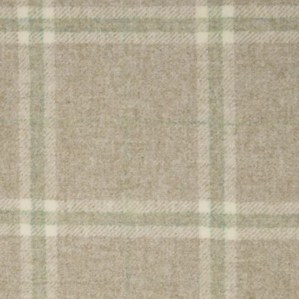 Windowpane Fabric - Travertine by black-grey checked woolen fabric from Abraham Moon & Sons
