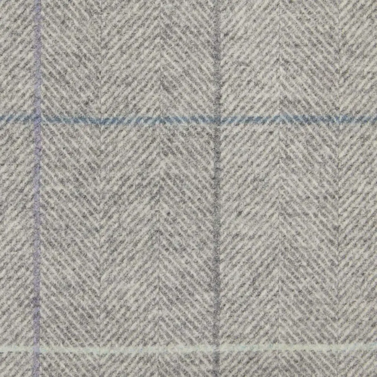 Herringbone Pane Fabric - Marble by black-grey checked woolen fabric from Abraham Moon & Sons