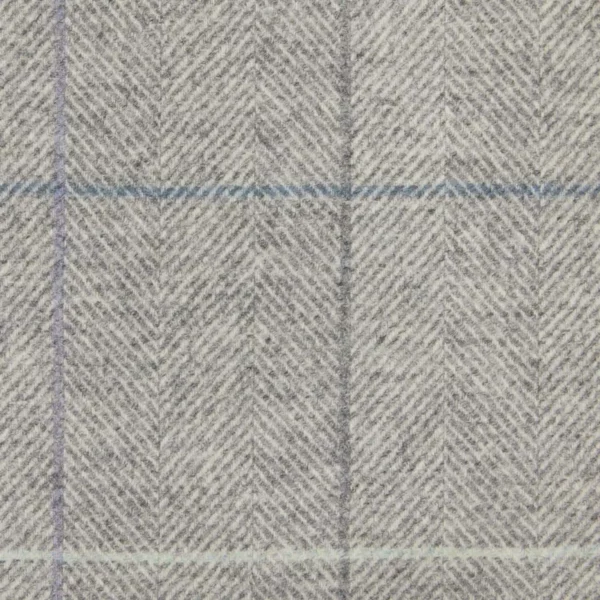 Herringbone Pane Fabric - Marble by black-grey checked woolen fabric from Abraham Moon & Sons
