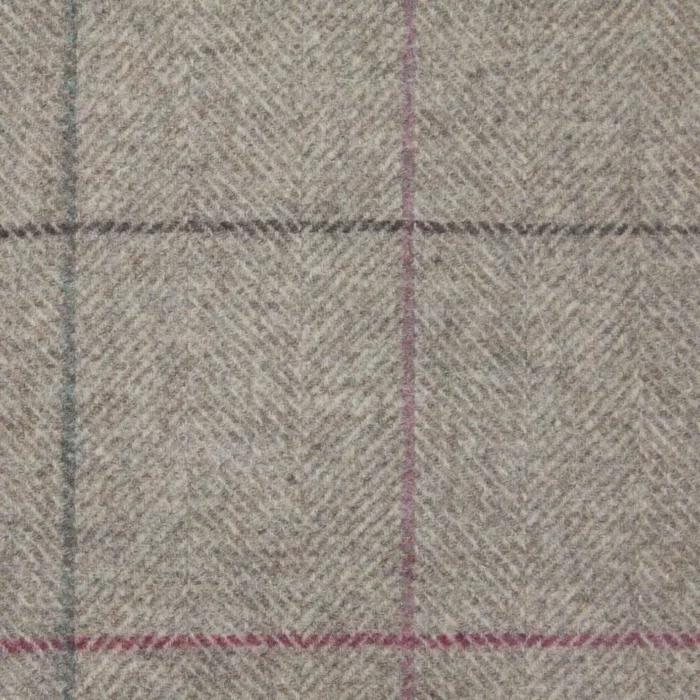 Herringbone Pane Fabric - Sandstone swatch