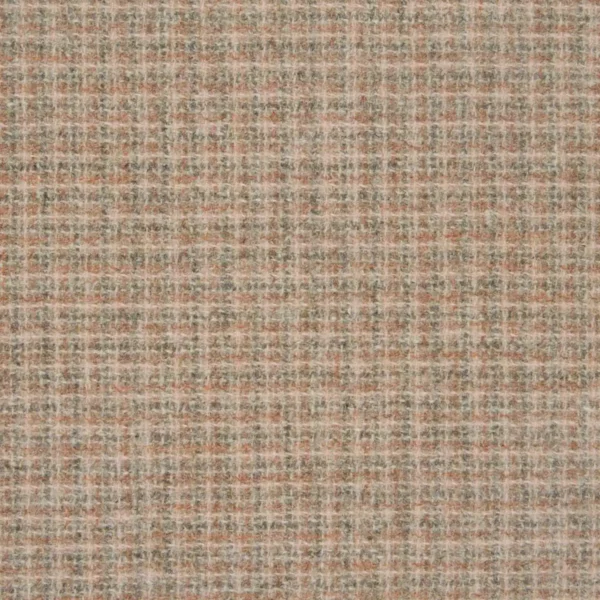 Leno Fabric - Sandstone by black-grey checked woolen fabric from Abraham Moon & Sons