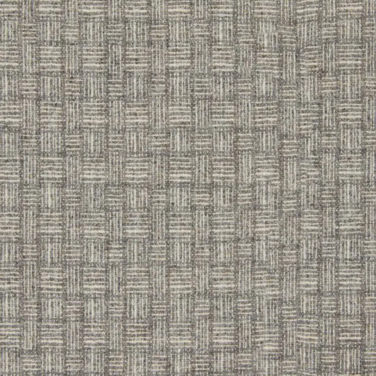 Basket Fabric - Stone by black-grey checked woolen fabric from Abraham Moon & Sons