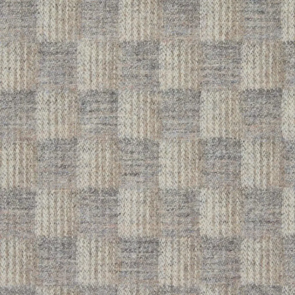 Castle Fabric - Millstone by black-grey checked woolen fabric from Abraham Moon & Sons