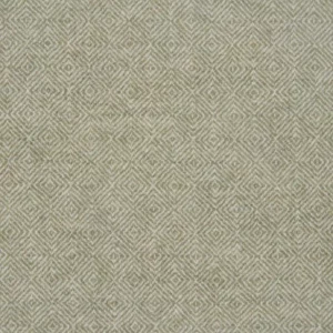 green geometric woolen fabric from Abraham Moon & Sons