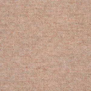 red geometric woolen fabric from Abraham Moon & Sons
