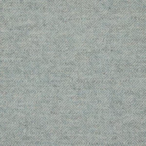 blue geometric woolen fabric from Abraham Moon & Sons