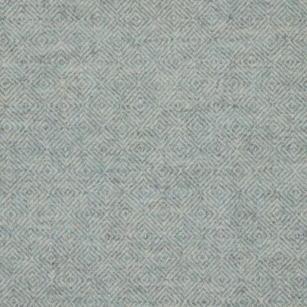 Diamond Fabric - Slate by blue geometric woolen fabric from Abraham Moon & Sons