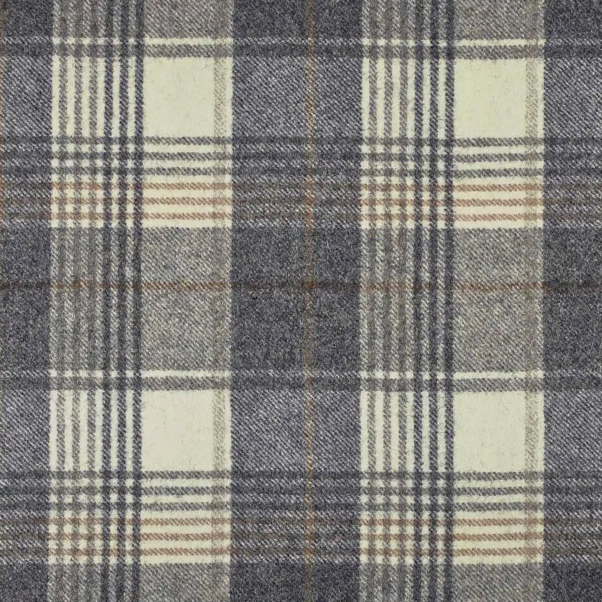 black-grey checked woolen fabric from Abraham Moon & Sons