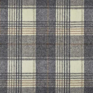 black-grey checked woolen fabric from Abraham Moon & Sons